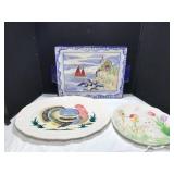 Three Large Ceramic Serving Pieces
