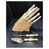 Cutco Knife Block With Knives Set