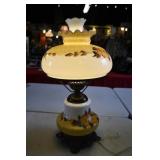 Vtg Milk Glass Gone with the Wind 3 Way Lamp