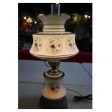 Vtg Milk Glass Gone with the Wind 3 Way Lamp