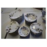 Vtg Kutani Hand Painted Pine Cone Dish Set