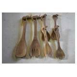 Hand Carved Wood Spoons/Sporks