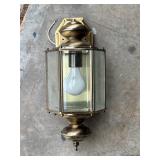 Beveled Glass Brass Wall Sconce Light Fixture