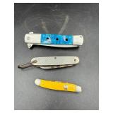 Three Folding Pocket Knives
