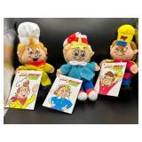 1997 Kelloggï¿½s Snap, Crackle, Pop Bean Bag Plush S