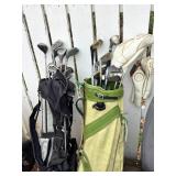 Golf Clubs in Bags with Accessories
