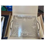 Mikasa Crystal Serving Tray with Handles