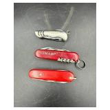 Three Multi-Tool Pocket Knives