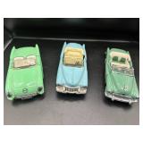 Three Die-Cast Convertible Cars