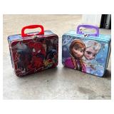 Spiderman & Frozen Metal Lunch Boxes