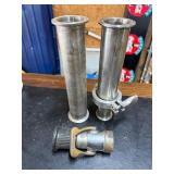 Vintage Brass Fire Hose Adapters