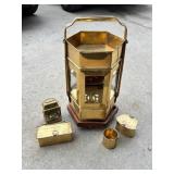 Vtg. Brass Asian Street Food Noodle Cart