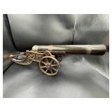 Metal Cannon with Decorative Wheels