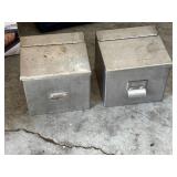 Vtg. Aluminum Storage Boxes or Battery Boxes