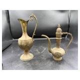 Brass Ewers with Decorative Designs