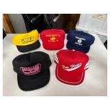 Five Branded Trucker Hats