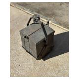 Metal Industrial Container with Hinged Lid