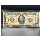 1934A $20 Hawaii Overprint Note