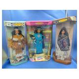 3 Native American Barbies