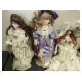 3 Porcelain Dolls