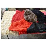 Vtg Crocheted Knitted Shawls, Dress, Sweater