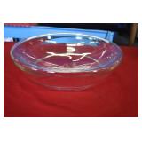 Large Clear Glass Concave Centerpiece Bowl