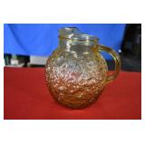 Anchor Hocking Lido Milano Crinkle Glass Pitcher