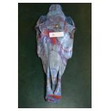Painted Bovine Skull Head