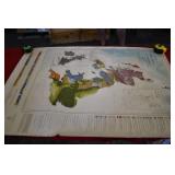 Vtg Tectonic Map of Great Britain & Northern Ireld