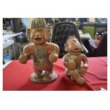Pre Columbian Replica Terra Cotta Statues
