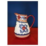 Hand Painted Italiano Water Pitcher