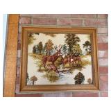 Framed Deer Tapestry