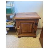 Small Wooden Cabinet with Hinged Door