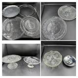 Glass and Metal Serving Pieces