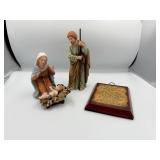 Homco Nativity Set with Wall Plaque