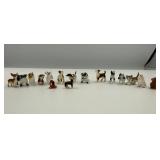 15 Miniature Bone China Dogs