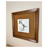 Framed Artwork of Geese in Flight
