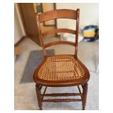 Wooden Chair With Woven Cane Seat
