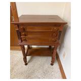 Wooden Three-Drawer Side Table