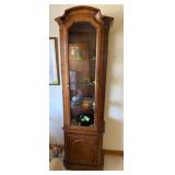 Wooden Curio Cabinet with Glass Door