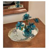 Stained Glass Flowers and Vanity Tray