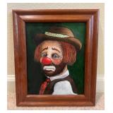 Vtg Clown Painting by Homeowner