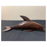 Hand-Carved Wooden Dolphin Figurine 14ï¿½ï¿½x5ï¿½ï¿½x5.5ï¿½ï¿½