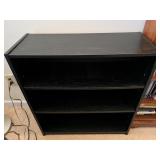 Black Three-Shelf Wooden Bookcase 30ï¿½ï¿½x12ï¿½ï¿½x32ï¿½ï¿½