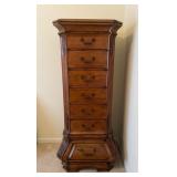 Vtg Wooden Tall Chest of Drawers 26ï¿½ï¿½x19ï¿½ï¿½x64ï¿½ï¿½