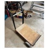 Vtg Metal Hand Truck with Wood Base