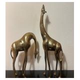 Brass Giraffe Sculptures 19ï¿½ï¿½ and 11.5ï¿½ï¿½