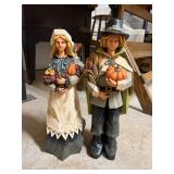Vtg Thanksgiving Pilgrim Figurines 17.5ï¿½ï¿½
