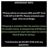 AUCTION INFO