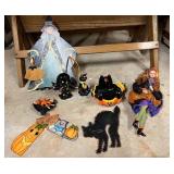 Vtg Halloween Witches and Decor